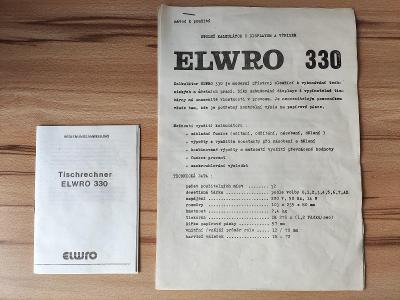 ELWRO 330 retro český a německý návod na polský kalkulátor