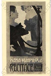 Hana Kvapilová  A. Hofbauer plakát k recitacím 189