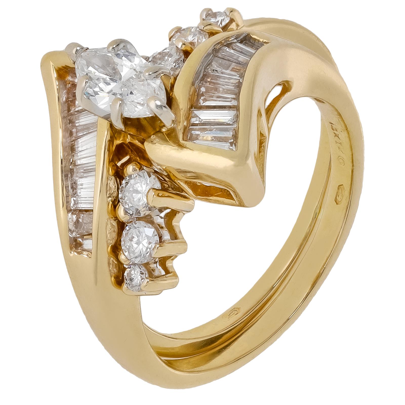 Zlatý prsteň s briliantmi 14kt 6.45g vel.51 0.80ct Si2 J 000141412137 - Šperky