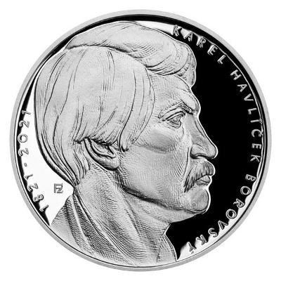 Stříbrná mince 200 Kč 2021 Karel Havlíček Borovský proof  