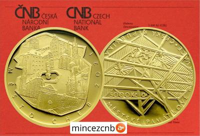 Zlatá mince ČNB 5000 Kč Město CHEB 2021 PROOF