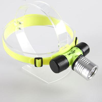Výkonná vodotěsná čelovka pro potápění do 30 m – 3 světelné módy
