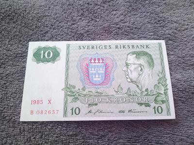 10 kronor Švédsko 1985.