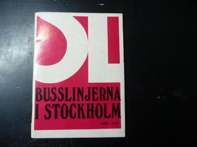 BUSS LINJER STOCKHOLM 1968-69 ( autobusový jízdní řád ? ) zachovalý !!