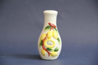 slánka bílá keramika solnička výška 9,5 cm VÍC V POPISU