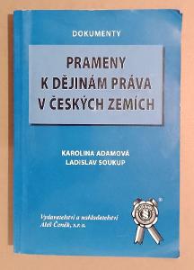 Adamová - Prameny k dějinám práva v českých zemích