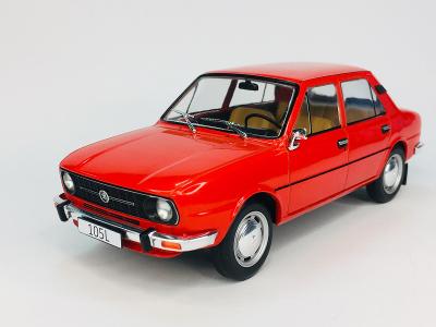 Škoda 105L červená  - WhiteBox 1/24 WB124099 - NOVINKA