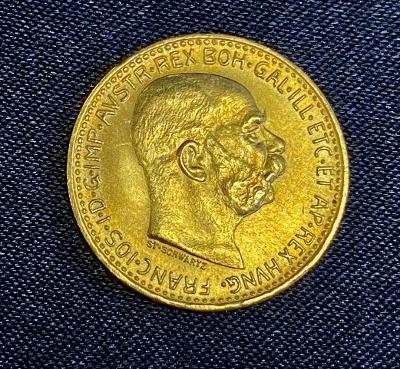 Zlatá investiční mince Desetikoruna Františka Josefa I. 1912