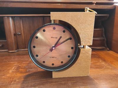 Staré krásné RETRO hodiny PRIM - Stolní nebo závěsné - Funkční