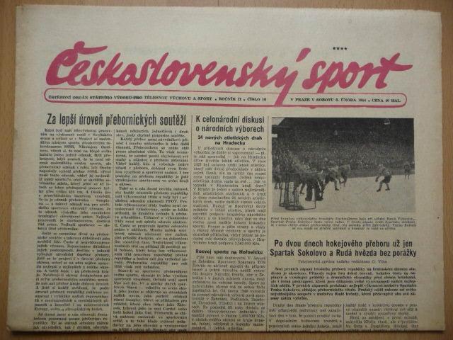 Staré noviny - Československý šport - číslo 16. - zo 6. februára roku 1954 - Knihy a časopisy