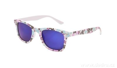 Sluneční brýle, 100% UV ochrana, pastelové květy 