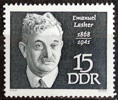 DDR: MiNr.1387 Emanuel Lasker 15pf, Famous People Issue ** 1968