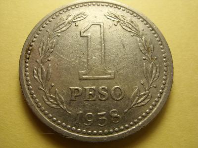 ARGENTINA -  1 Un Peso z roku 1958