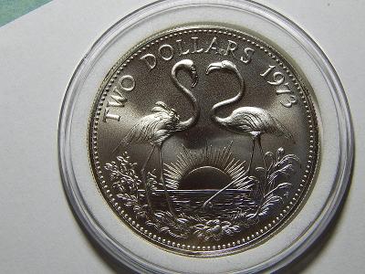 Bahamy 2 Dollars 1973 925Ag 29,8g BU čŠU005