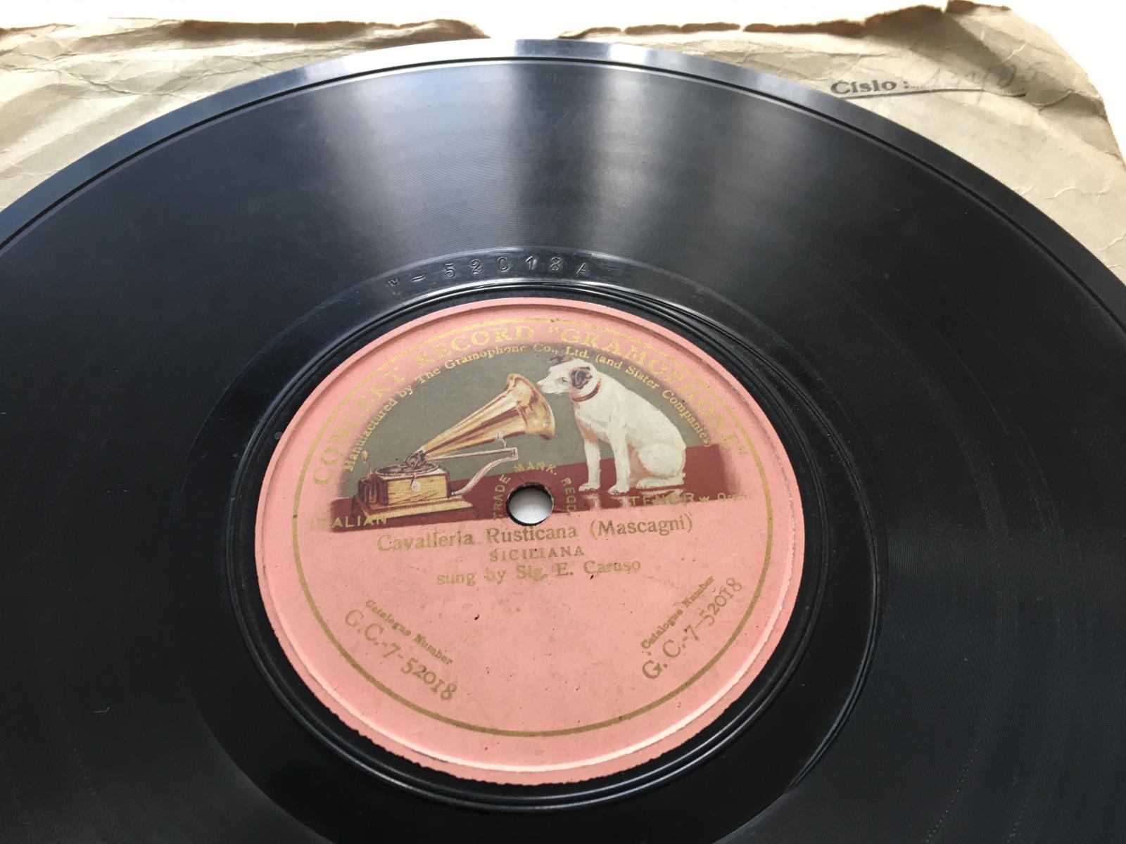 78 RPM Single Side E. CARUSO Cavelleria Rusticana UK press