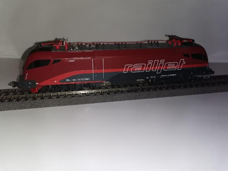 Elektrická lokomotiva Railjet OBB H0 analog - Modelová železnice