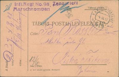 10C1352 Polní pošta - Fr. Rössler Česká Třebová