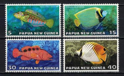 Papua Nová Guinea 1976 kompl. série Fauna Conservation Tropical Fish