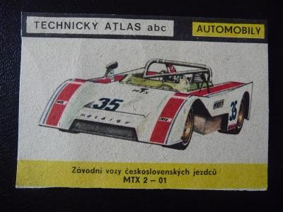 technický atlas ABC  sportovní vozy československých jezdců  MTX 2 01