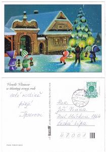 Vojtěch Kubašta - vánoční pohlednice