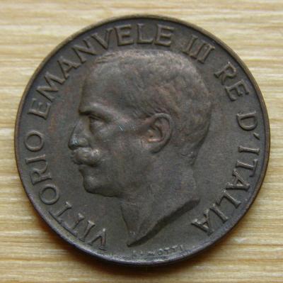 Mince Itálie - 5 centesimi 1929; stav viz fota