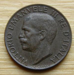 Mince Itálie - 5 centesimi 1934; stav viz fota
