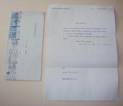 Ludvík Svoboda dopis autogram