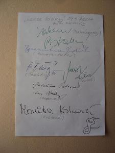 Autogram Postránecký, Bonaventura, Čenský, Kalac ,Houbová ,Kobrová