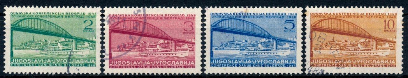 Jugoslávie 1948 ʘ /Mi. 548-51 , komplet , lodě  , /L23/