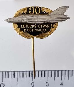 Průzkumný letecký pluk Pardubice, šíře odznaku 44 mm, verze černá