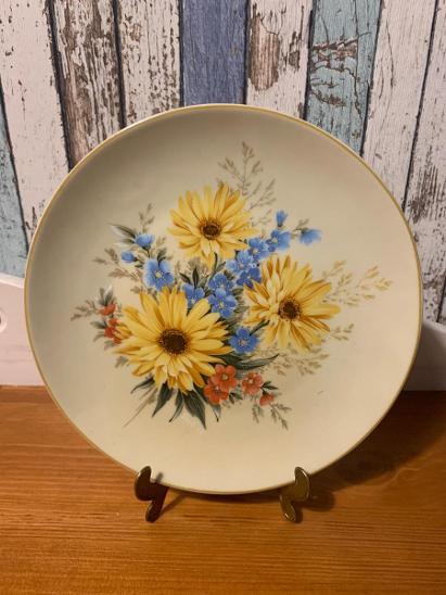 Sběratelské talíře s květy, 2 kusy, značené