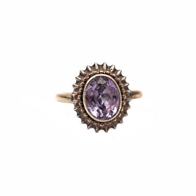 Stříbrný prsten  s modrým kamínkem - S 220512/11