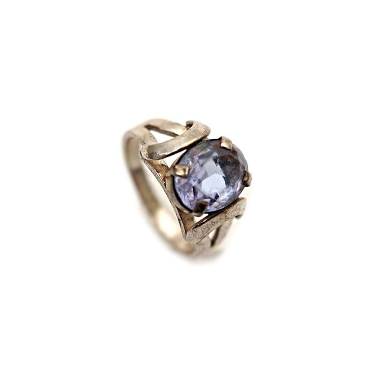 Stříbrný prsten s modrým očkem - S 220512/03 - Starožitné šperky
