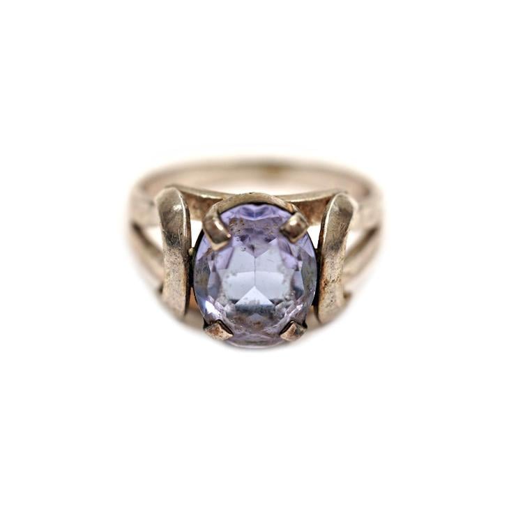 Stříbrný prsten s modrým očkem - S 220512/03 - Starožitné šperky