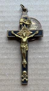 Starý kříž R-U duchovní kněz kaplan 19 st. svátostka růženec TOP stav