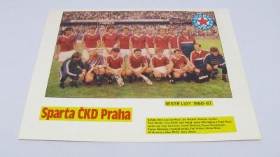 SPARTA ČKD PRAHA MISTR LIGY 1986-87