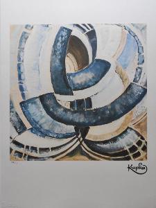 František Kupka - OKOLO BODU - Certifikát, 70 x 50 cm