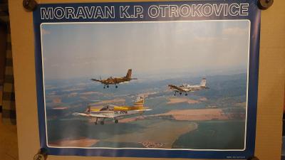 Plakát Moravan Otrokovice Letadlo letectví pilot 
