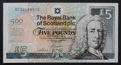 SKOTSKO (P364) 5 Pounds 2005 UNC PAMĚTNÍ ROYAL BANK OF SCOTLAND