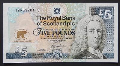 SKOTSKO (P365) 5 Pounds 2005 AU-UNC PAMĚTNÍ ROYAL BANK OF SCOTLAND