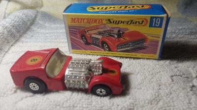 Matchbox superfast no.19 road dragster + original g boc