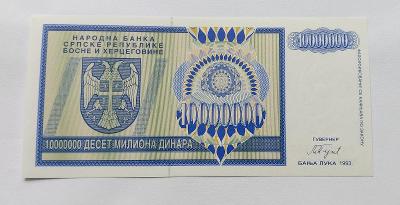 Jugoslávie - 10000000 dinara 1993..
