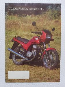 Starý reklamní prospekt motocykl Jawa 350 350/640 90léta