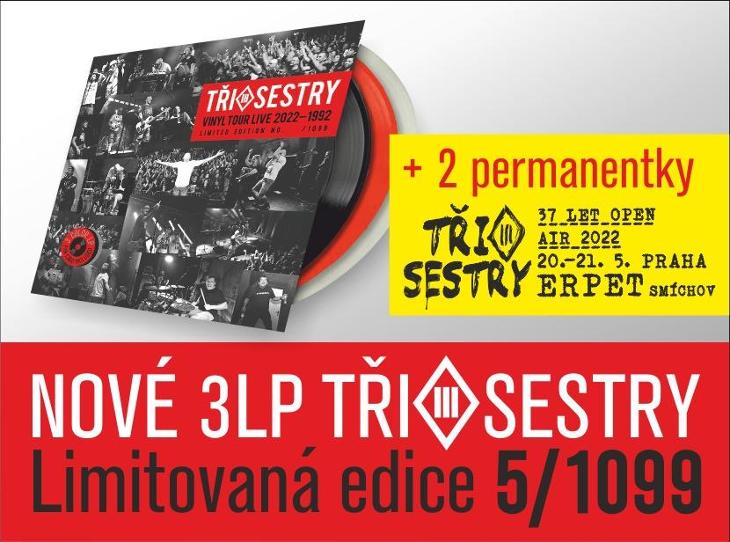 Tři sestry - 3LP Vinyl tour live (2022) lim. ed. č.5/1099 + 2vstupy - Hudba