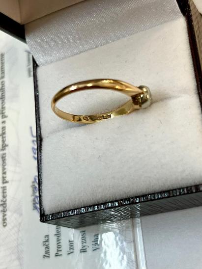 Starý prsten s diamantem - Starožitné šperky