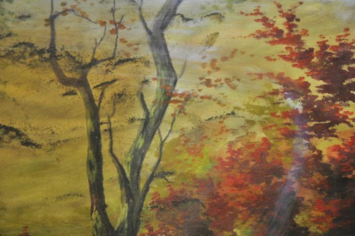 Akvarel v rámu stromy, zjímavý - Umění