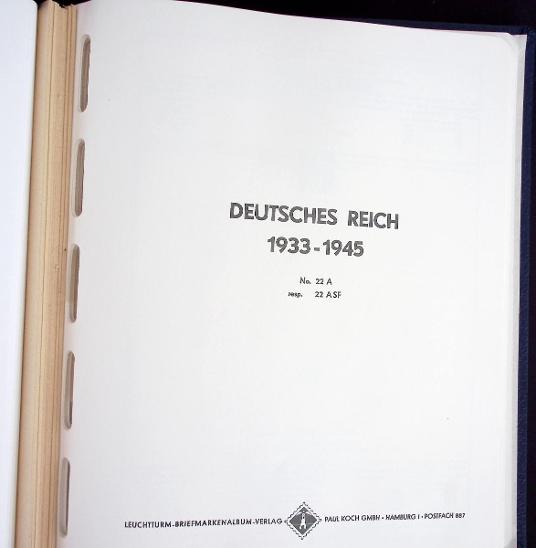 Reich - album 1933-1945 bez známek, Leuchtturm (viz.obrázky a popis