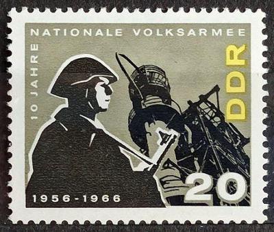 DDR: MiNr.1163 Soldier and Factory 20pf ** 1966