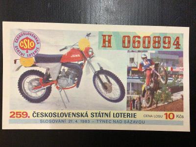 259. Československá státní loterie 1983 - série H