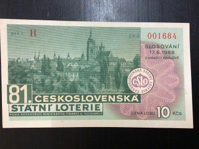 81. Československá státní loterie 1968 - série H